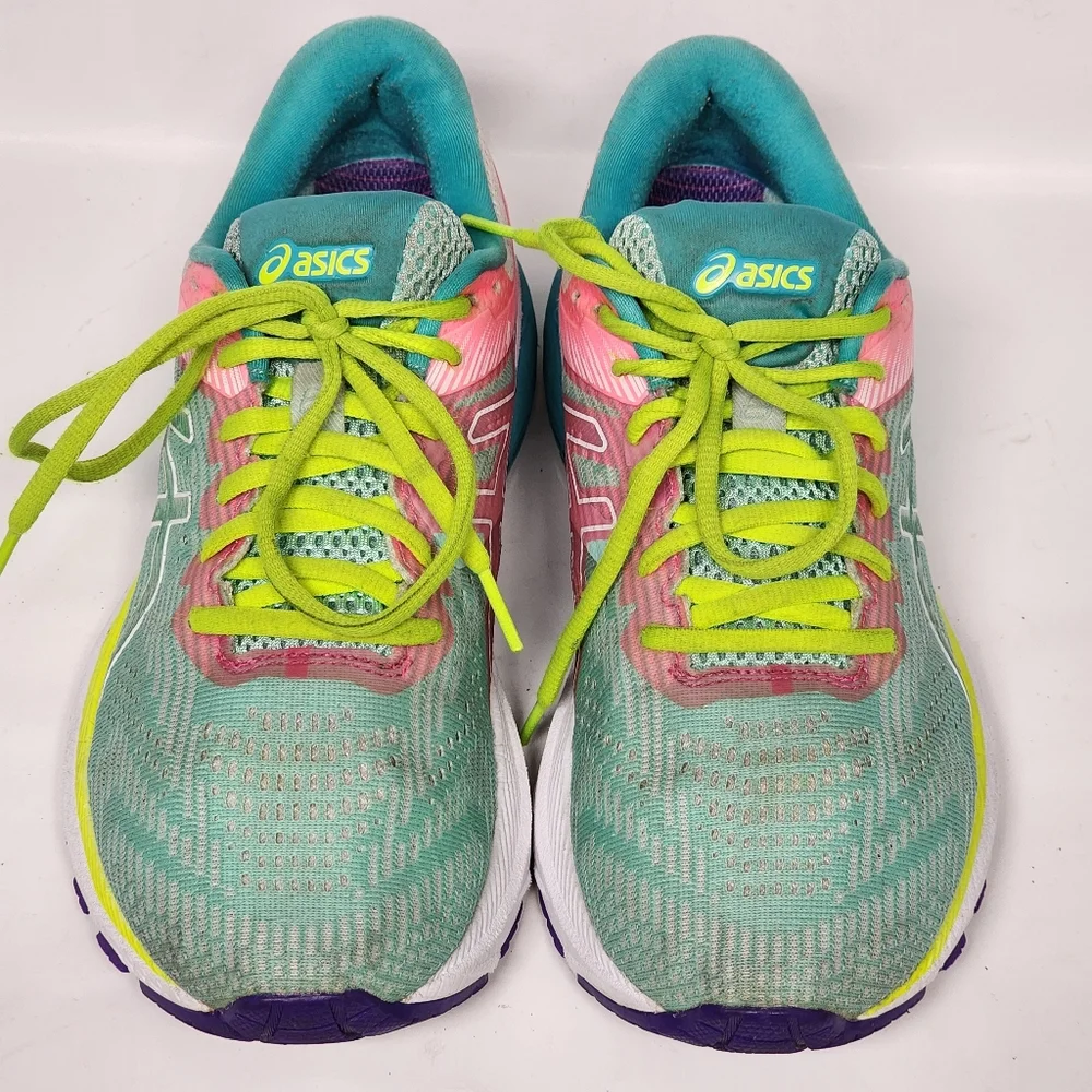 Asics Preowned GT 2000 8 Fresh Ice White Running Shoes Women Sz 7 1012A803 - Picture 2 of 12